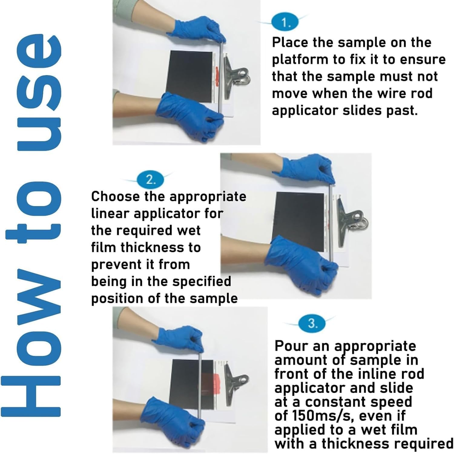 Edelstahl Handheld Ink Scraping Tool Nassfilm-Applikator für Beschichtungsstärke 6 200μm Perfekt für präzise Beschichtungen & Lacke