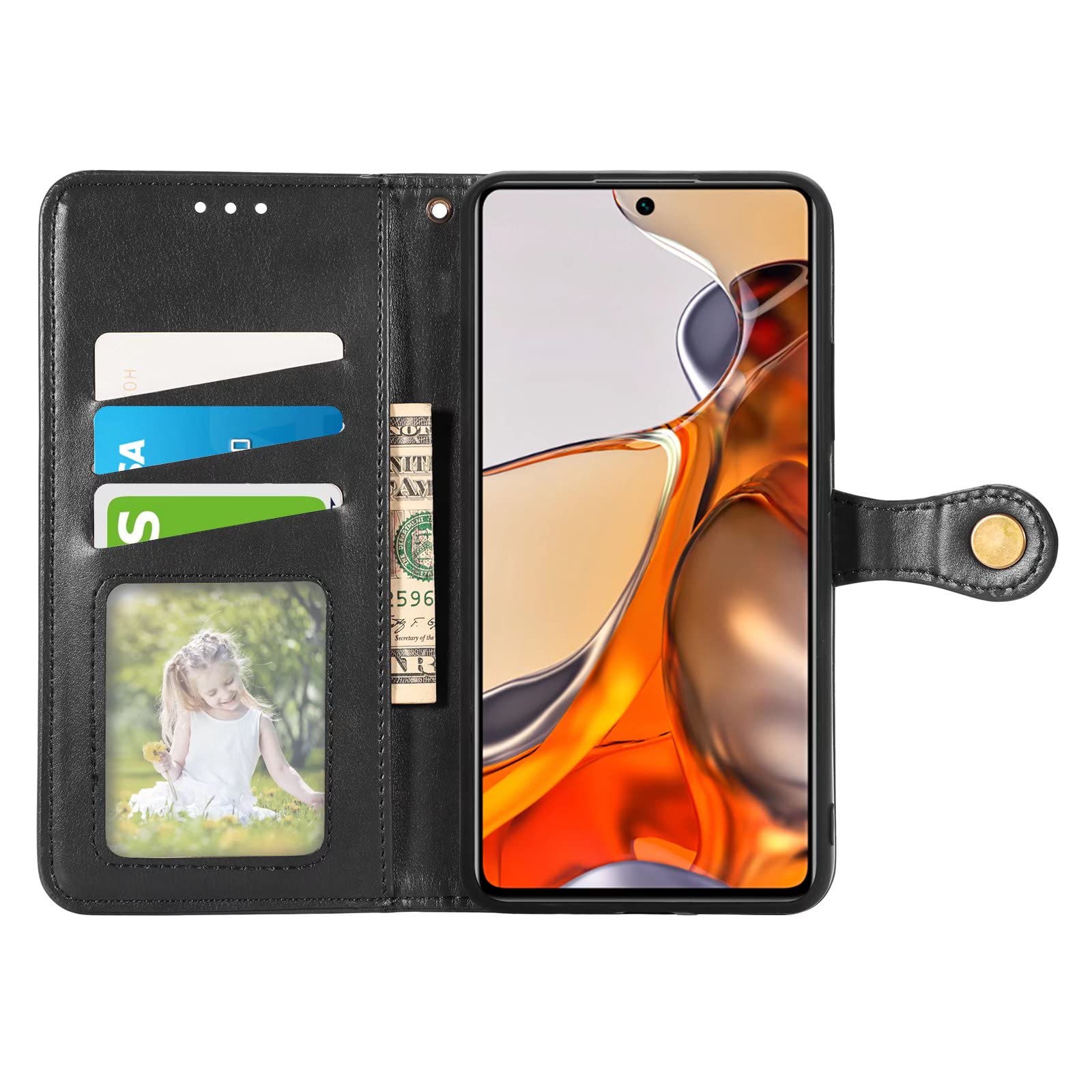 TIANYUE Coque Pour Samsung Galaxy M13, Motif En Relief PU Portefeuille