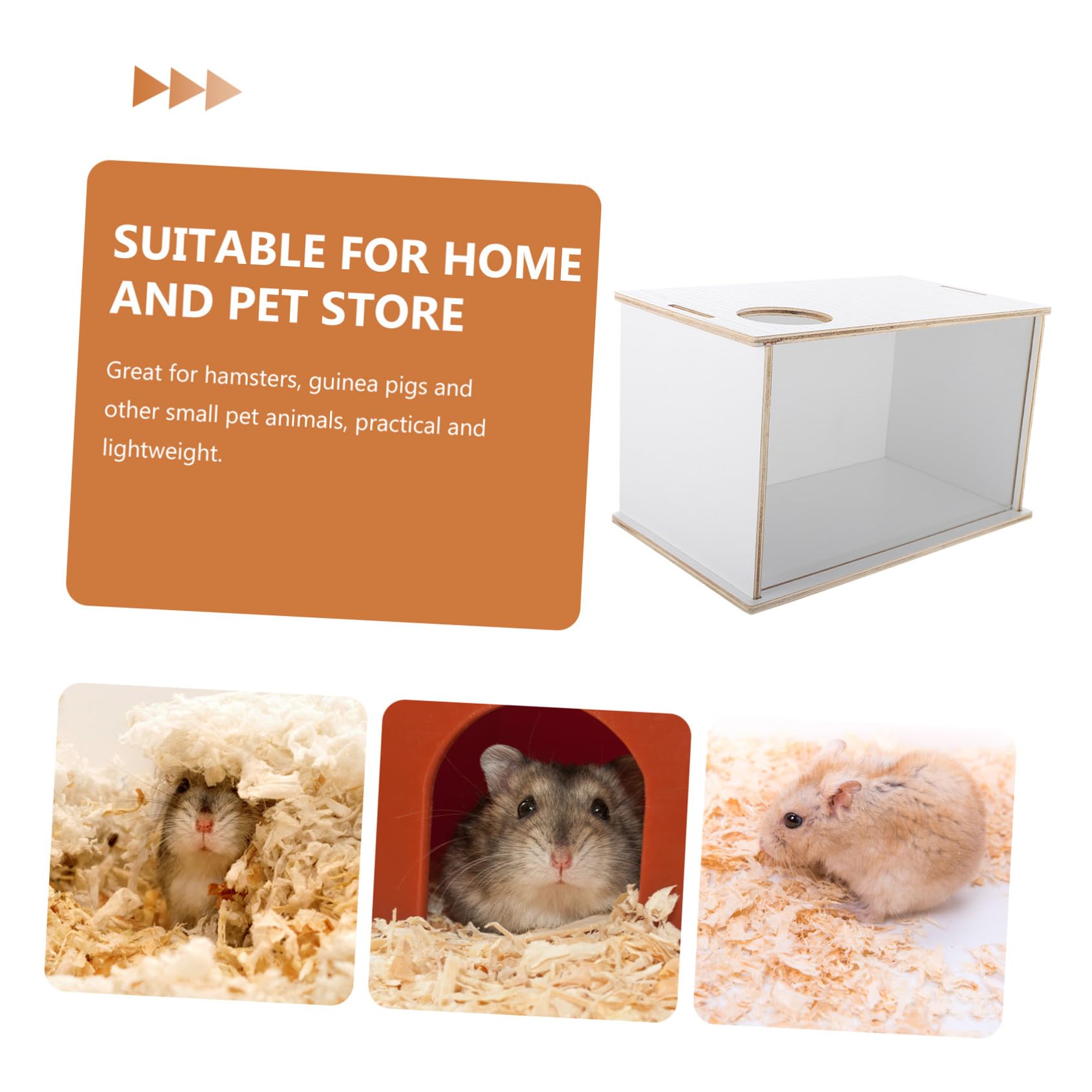 Sandbad Leicht für Zuhause für aus Holz Praktisch Acryl und Dekorative Sandbadewanne mit Transparenter Seite Hamster Meerschweinchen oder Tiergeschäft