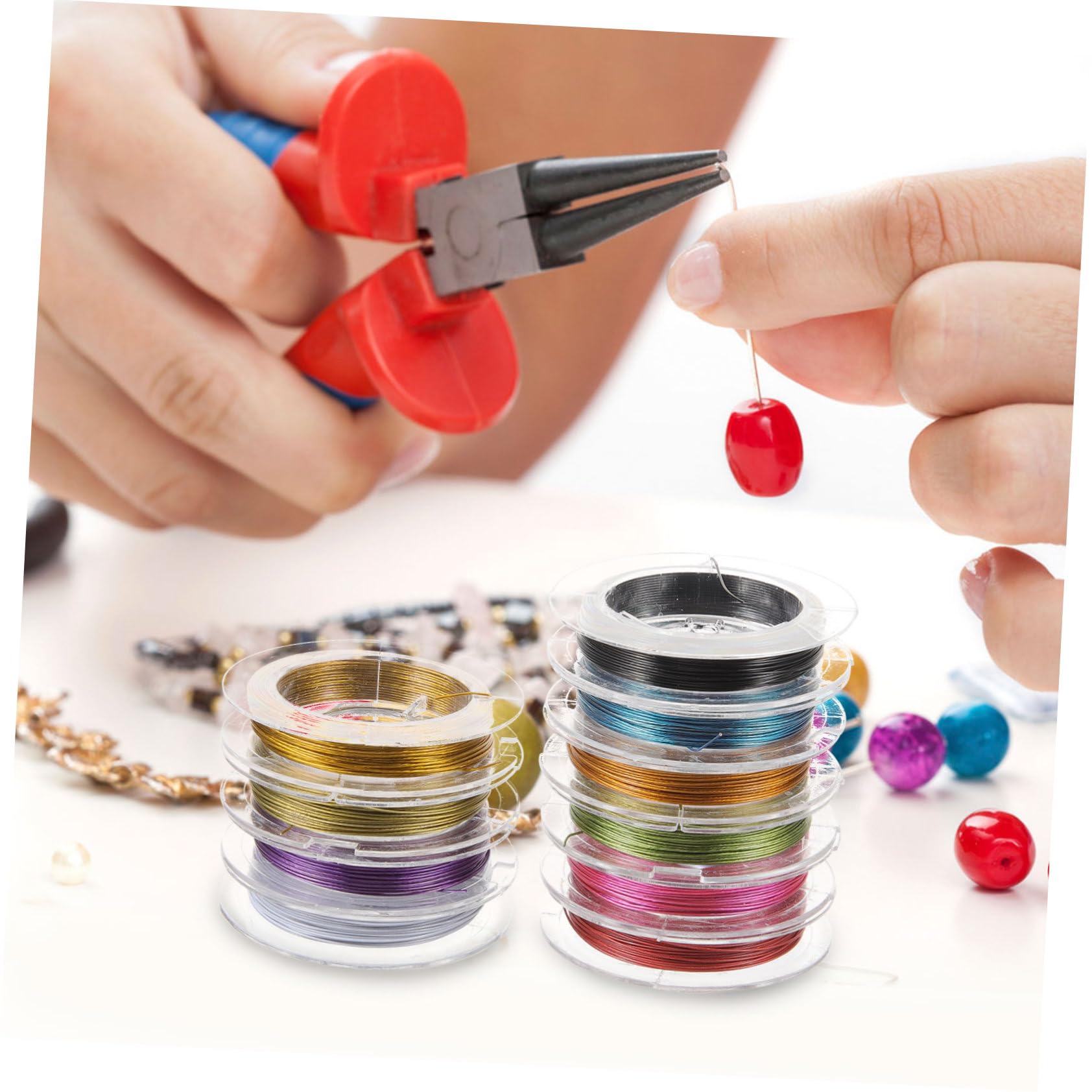 ARTIBETTER 4 Sätze Professionelles Schmuckdraht Multifunktionale Perlen Tragbarer und Schnittfester Draht für Diy Schmuckherstellung Armbänder Ohrringe und Mehr