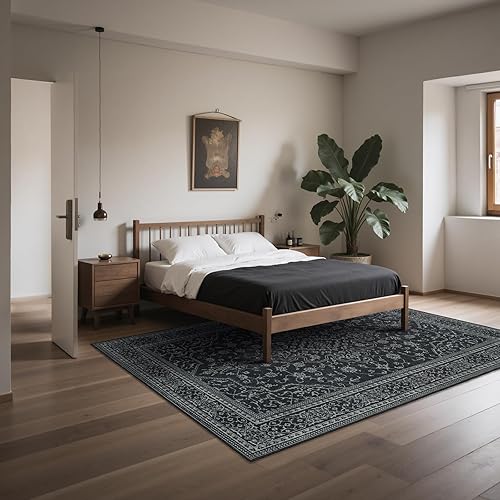 Miniatura 6 de Alfombras lavables de 8 x 10 pies  Alfombras antideslizantes para sala de estar, comedor y dormitorio, alfombra suave y gruesa que no desprende pelo