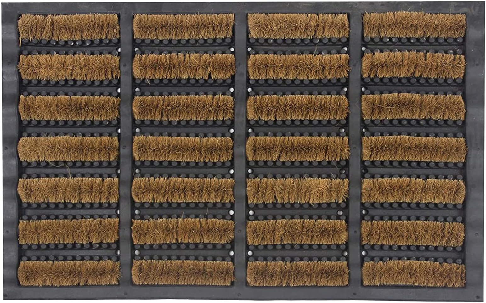 LSC Tuff Scrape Door Mat Heavy Duty Outdoor Doormats Removes Grass, Mud and Dirt 100% Natural Coir Bristle with Rubber Backing Machine Washable Non-Slip Doormats Large (nbs Pack of 1, 40 x 60 cm)