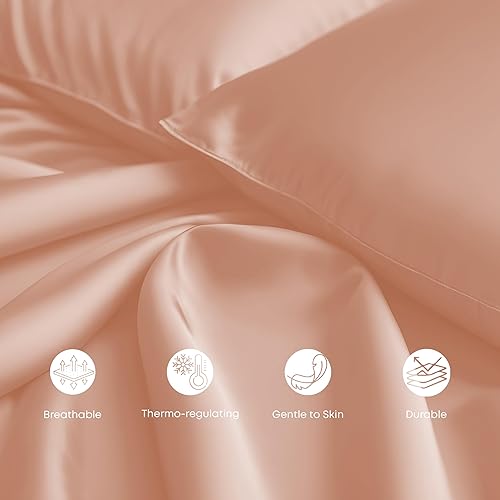 Miniatura 3 de Linenwalas Juego de 2 fundas de almohada tamaño King de bambú orgánico, ropa de cama natural más suave y fresca, perfecta para el cuidado de la piel