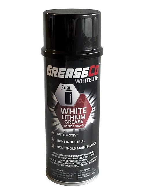 White Lithium Aerosol Spray Grease Garage Door Lubricant Automotive Greases