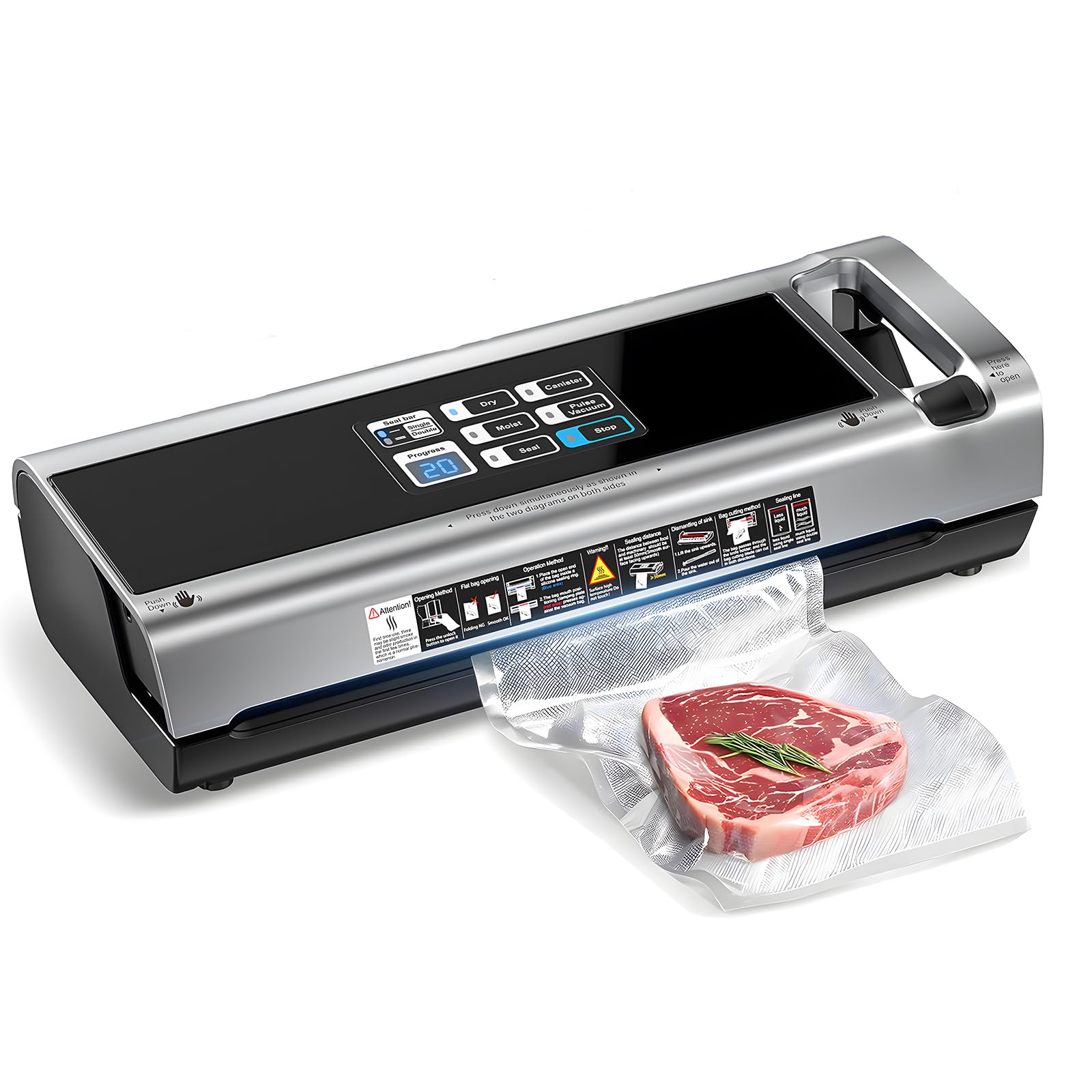 Amazon.com: Food Vacuum Sealer Machine, 95KPa Powerful Food Saver