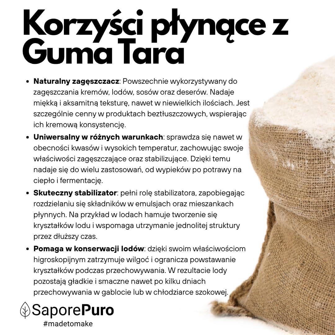 Saporepuro Mąka z nasion Tary - Tara Guma 250 gr