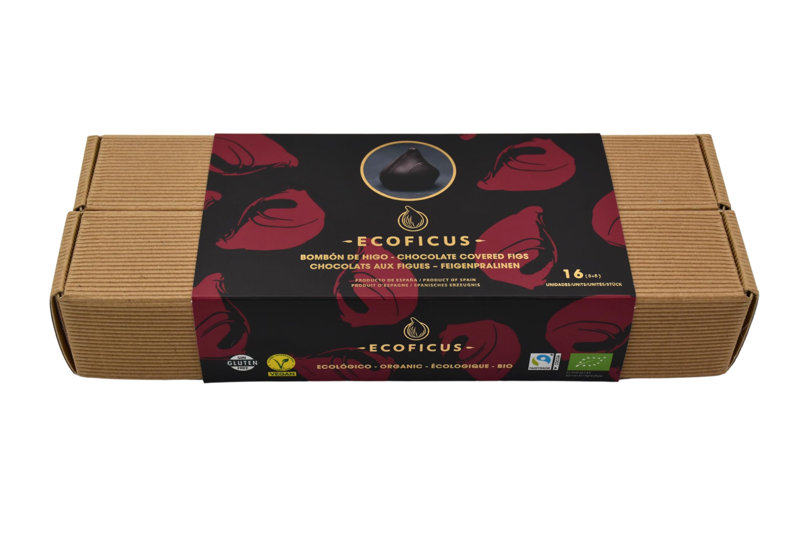 Bombones de higo con chocolate premium 16uds | Ecológicos | Veganos | Sin Gluten