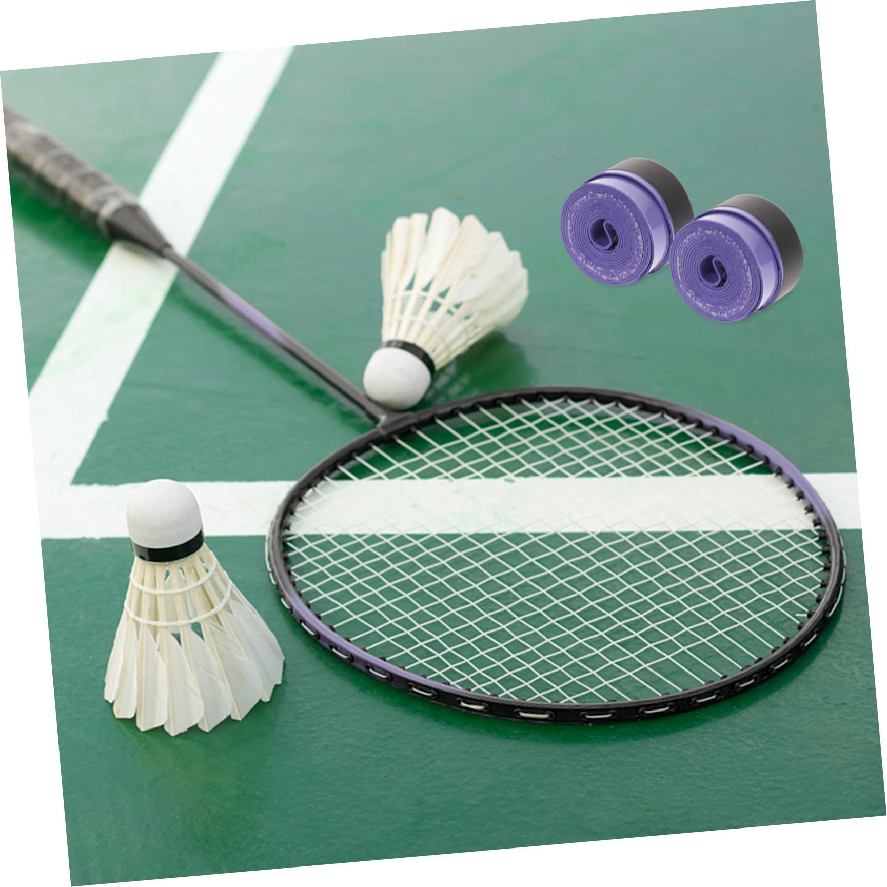 ibasenice 60 Pezzi Nastro per Impugnatura Racchetta da Tennis, Grip Racchetta, Pu Porpora, Assorbe Sudore, per Impugnature Racchette, per Atleti