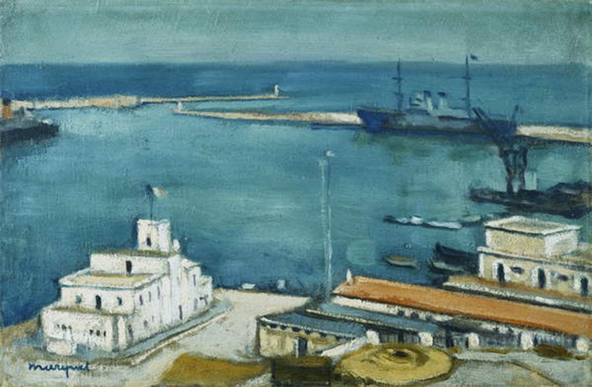 POSTERIIk Famous Print Pop Art Wall Art Graffiti Port of Algiers by Albert Marquet Art Prints for Home Decor 60x90cm