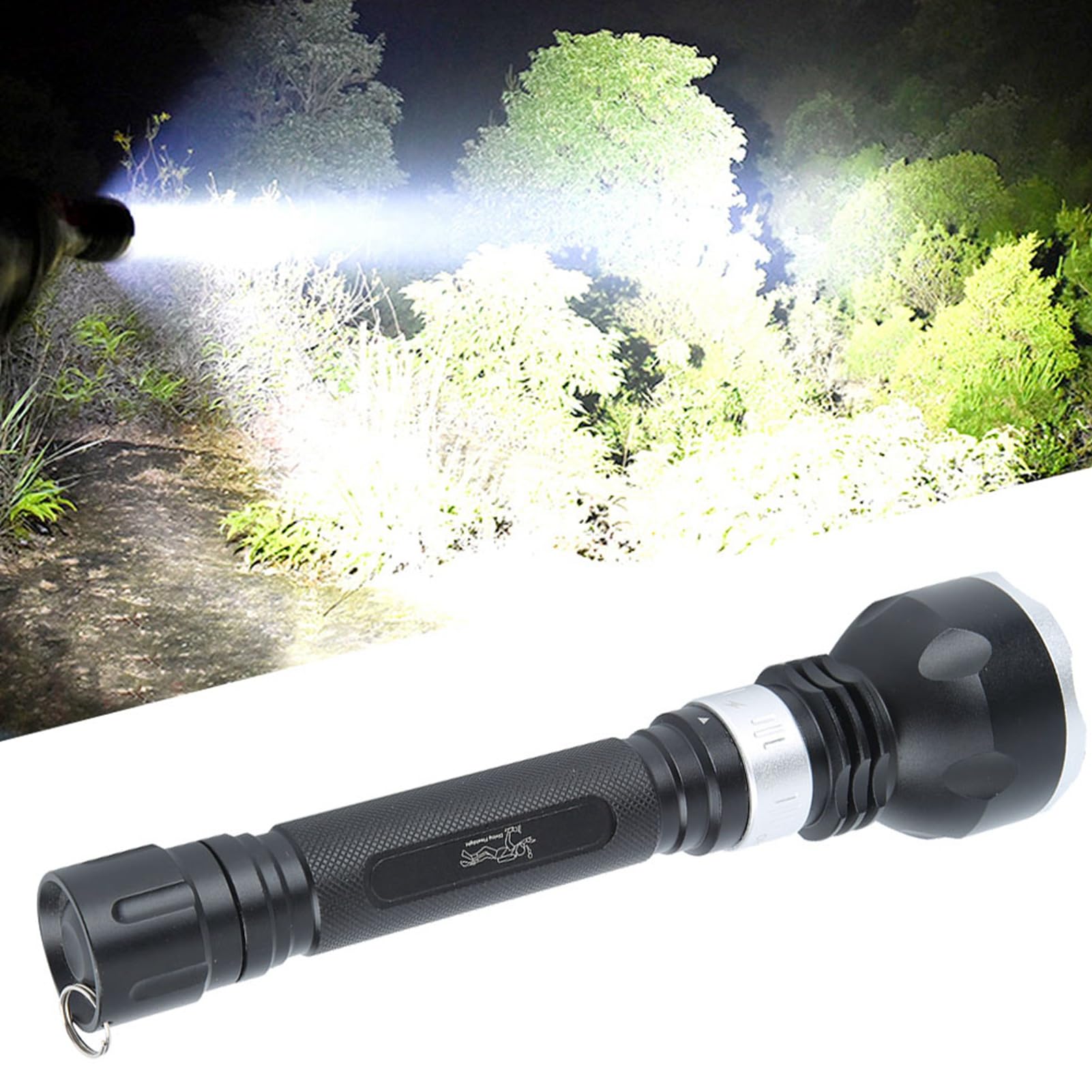 EMUKOEP Torcia Subacquea L2 LED Torcia Subacquea 100M con IP68 Impermeabile 5 modalità Lega di Alluminio Aeronautico per Immersioni Subacquee Snorkeling Campeggio (P1)