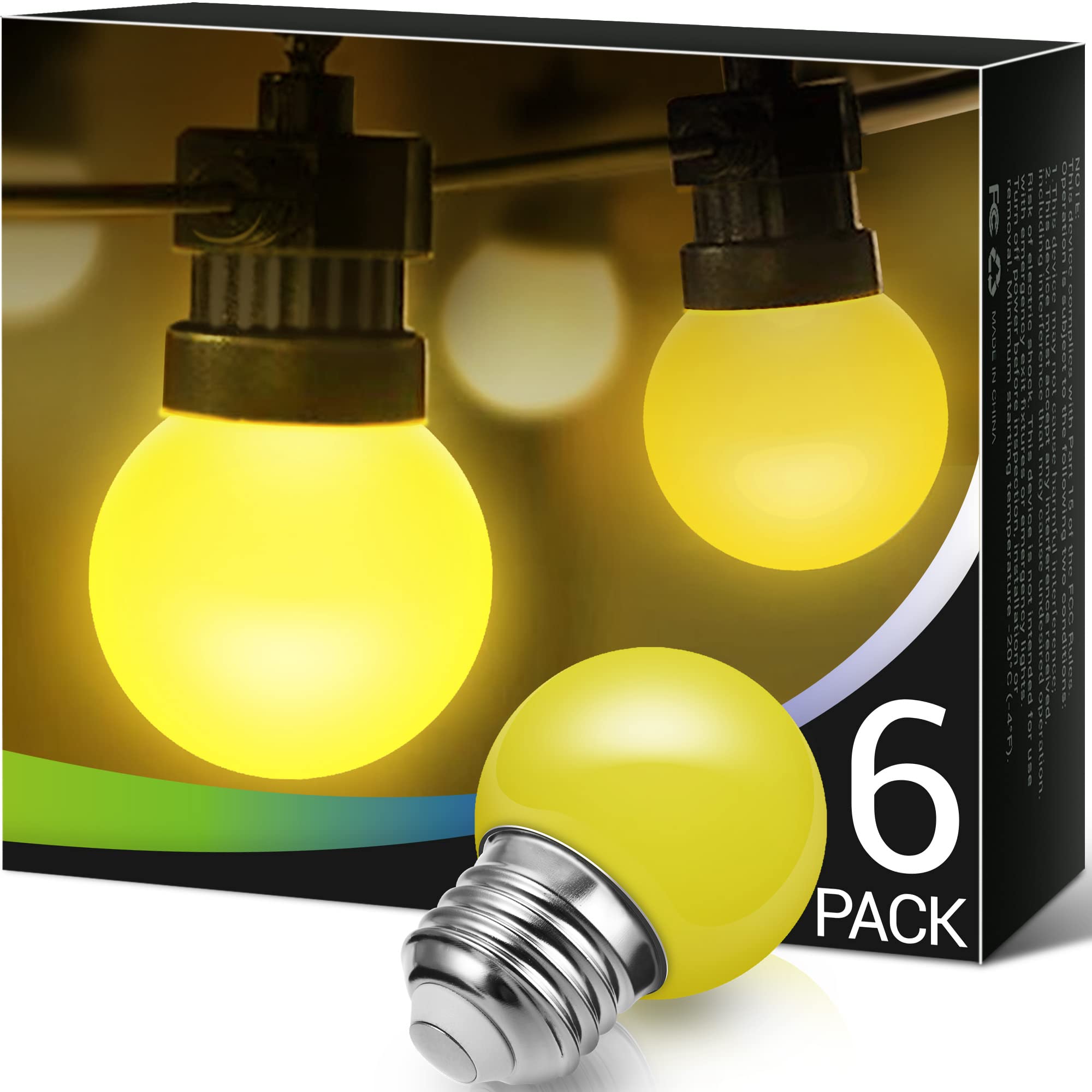 Yellow Christmas Light Bulb