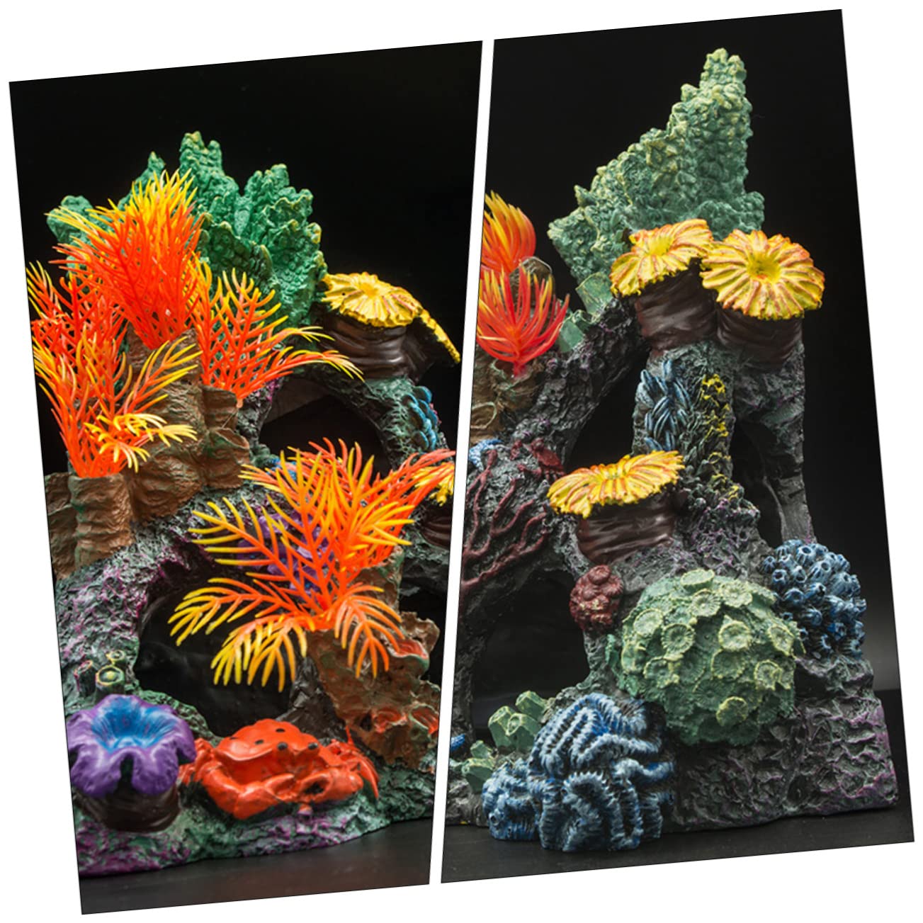 Abaodam Ornement de Paysage Aquarium en Résine Corail Artificiel pour Poissons et Crustacés Cachette Décorative Couleur Aléatoire