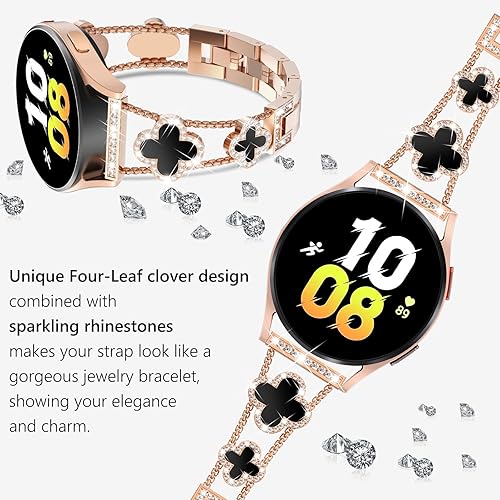 Miniatura 5 de WINGLE para Galaxy Watch 88 Classic Banda 404446mm Galaxy Watch 7 6 5 4 FE Banda 40mm 44mm Samsung Watch 5 Pro Bandas 45mm, Bandas Brillantes de