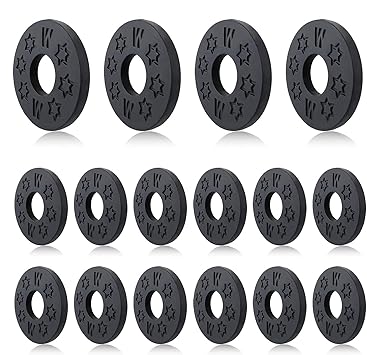 16 Pcs Guitar Strap Locks, acoustic guitar strap adapter for Electric, Acoustic & Bass Guitars, Strap Locks Compatible with Fender, Dunlop, Ernie Ball & More (Black)