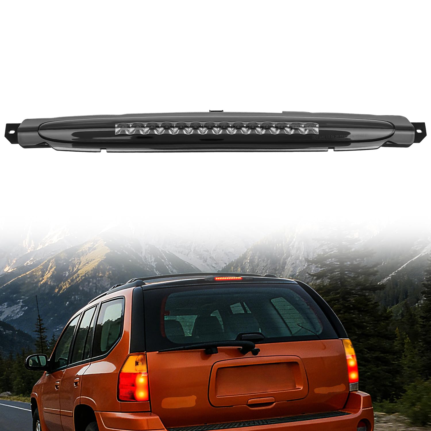 Nilight Third Brake Light for Chevy Trailblazer GMC Envoy 2002-2009 Smoked