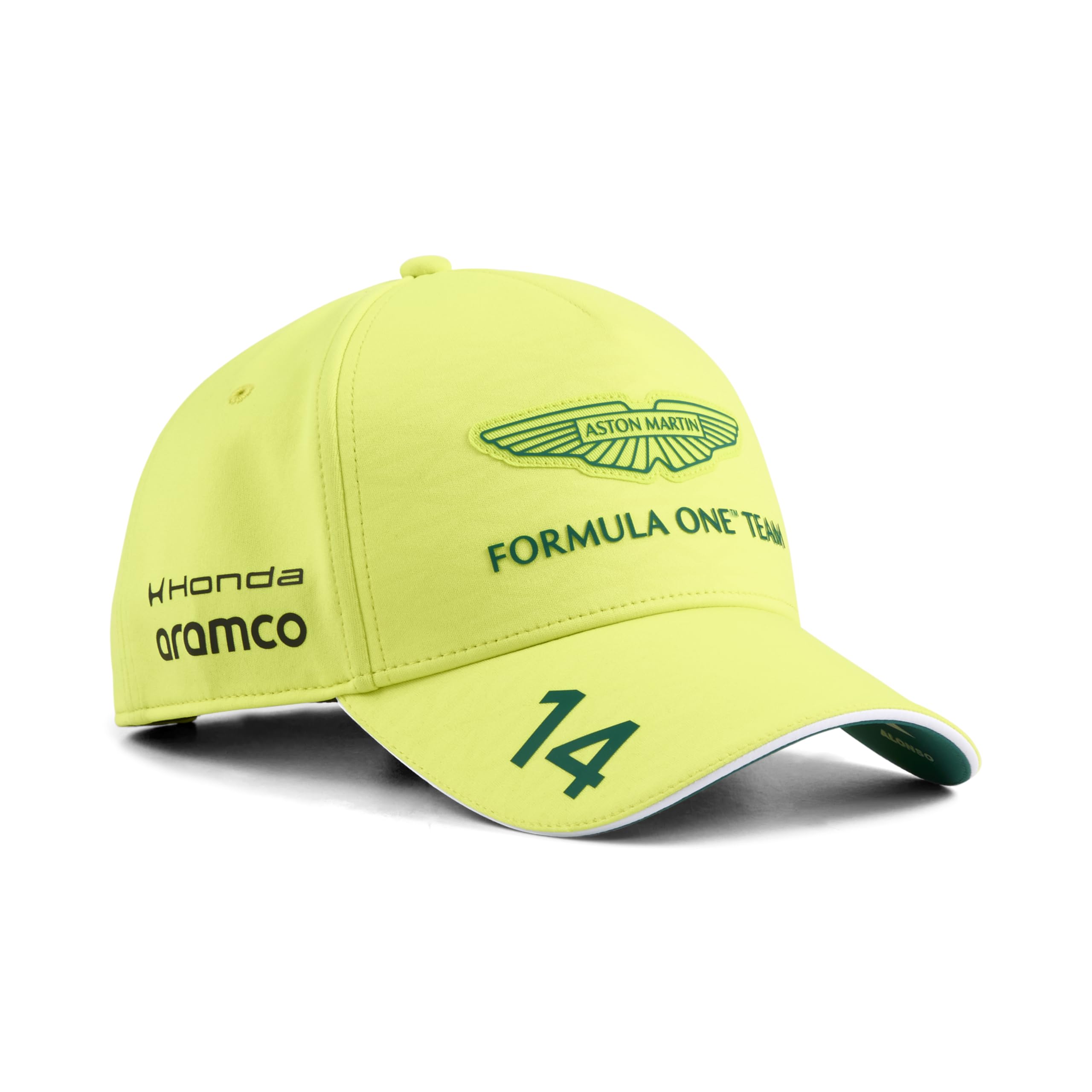 PUMA Aston Martin F1 2026 Fernando Alonso Team Cap - Lime - One Size Fits Most