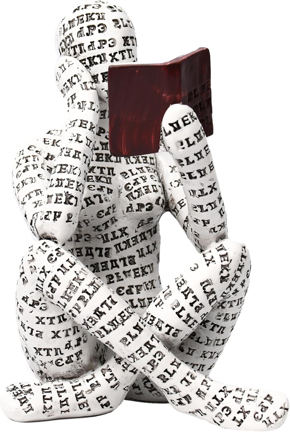 KFDDRN Reading Woman Statue Figures Arts | Reading Women Thinker Statue | Modern Nordic Resin Reading Figure Decoration, Office Decorations, Sculptures, Gift (A)