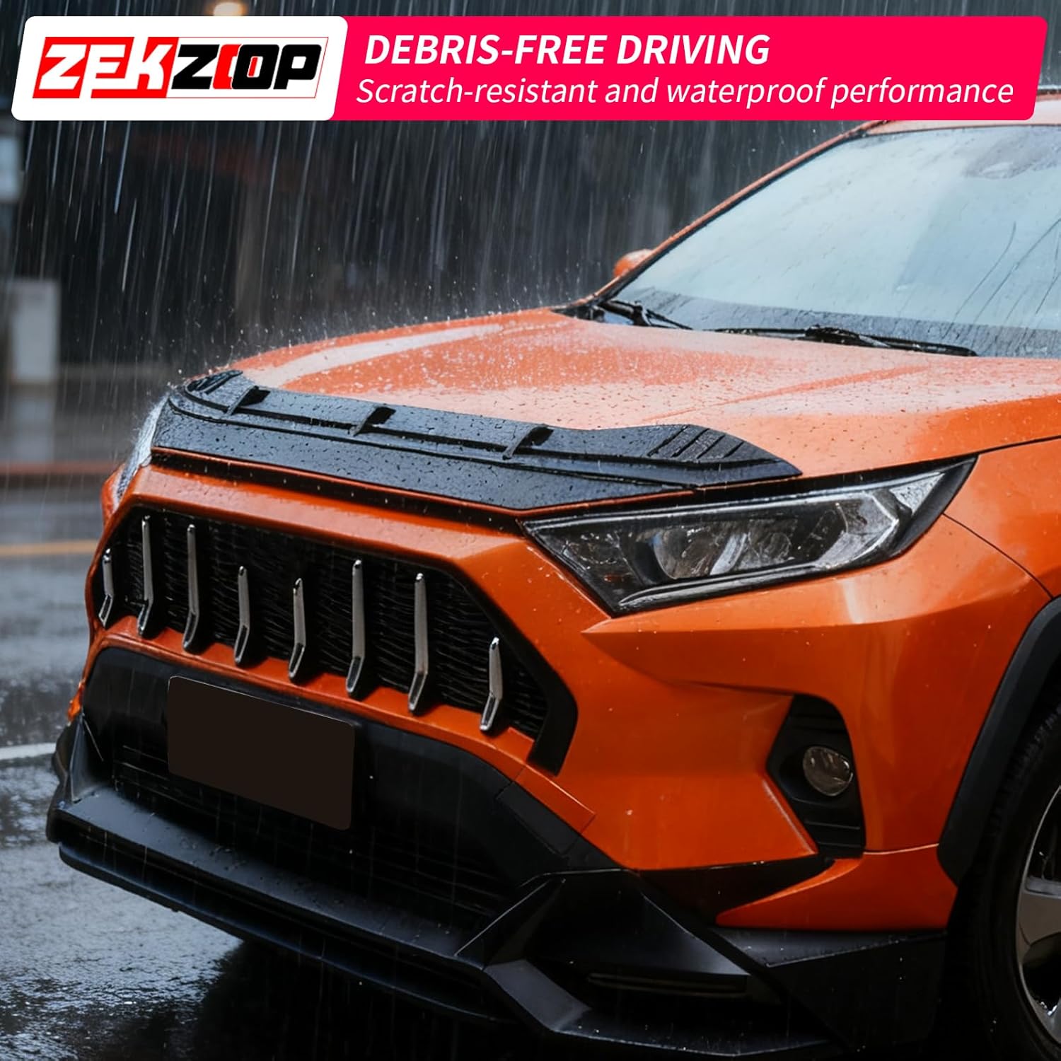 TPE Hood Protector Compatible with 2019-2025 Toyota Rav4 (Not for 2026) Hood Shield Hood Deflector Hood Guard for 2024 RAV4 Accessories