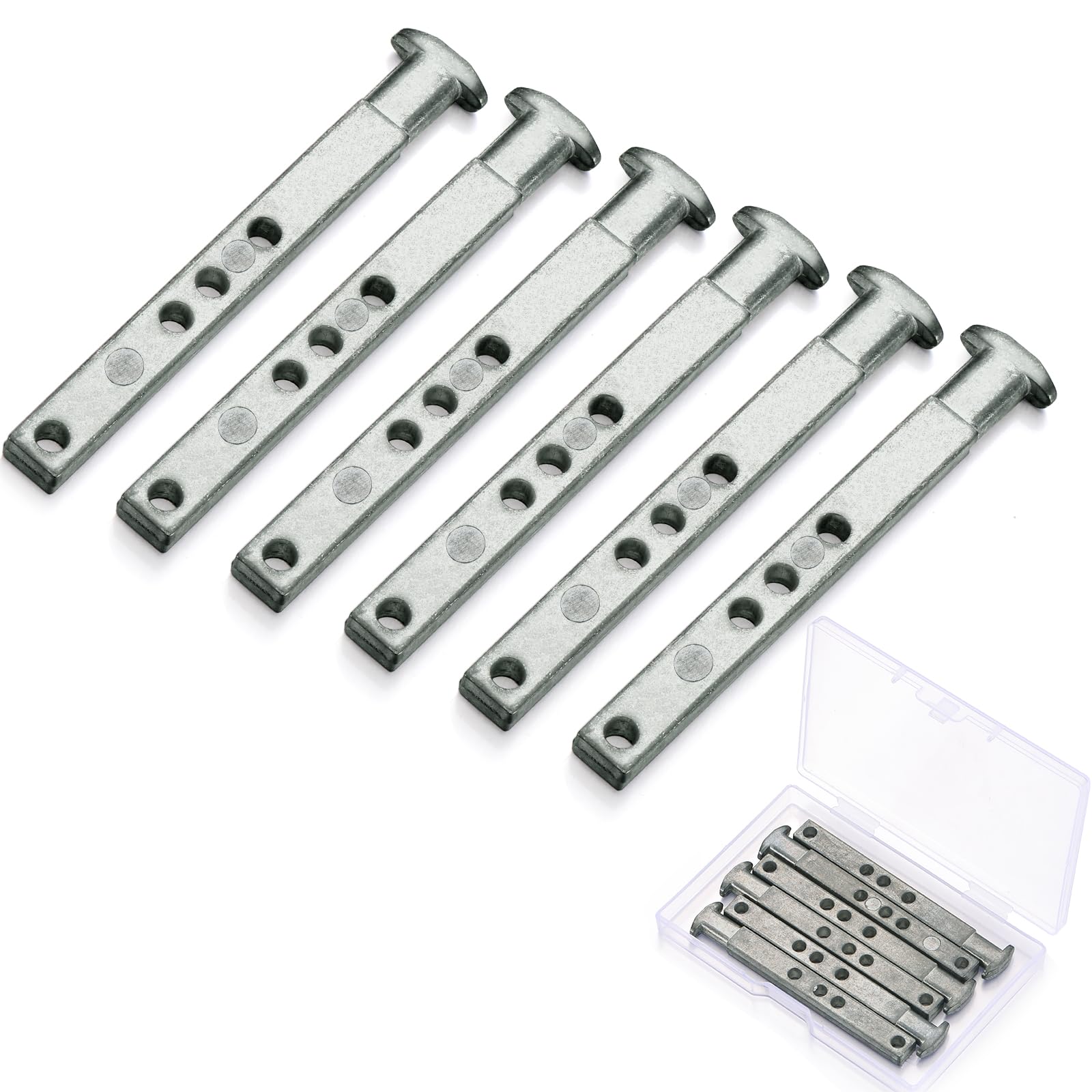 Barre pivotante en T moulée sous pression lot de 6 pièces Zonon pour fenêtre 7,6 cm
