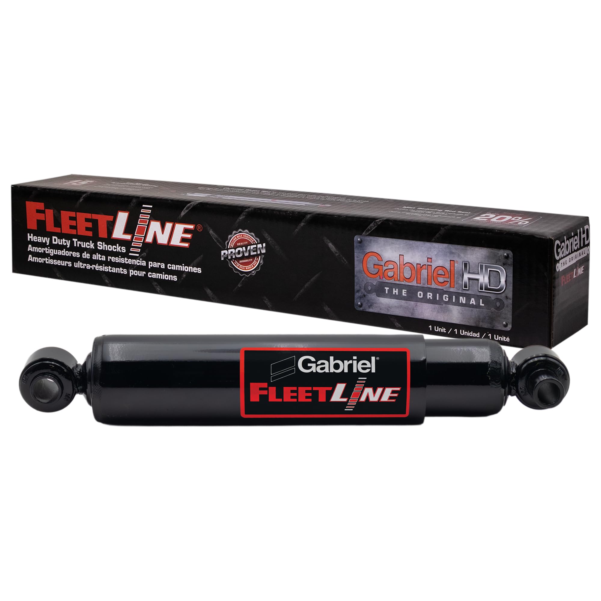 Gabriel 85967 FleetLine HD Truck Rear Shocks Fits Autocar XPERT Xpeditor Xpert; Caterpillar CT660; Kenworth T440 T680 T880; Mc Neilus; Hendrickson Firemaax Primaax OEM# 60665-011