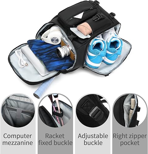 Miniatura 52 de Bolsa de lona para gimnasio, 4 vías, impermeable, con compartimento para zapatos, para viajes, deporte, senderismo, laptop, Cielo estrellado