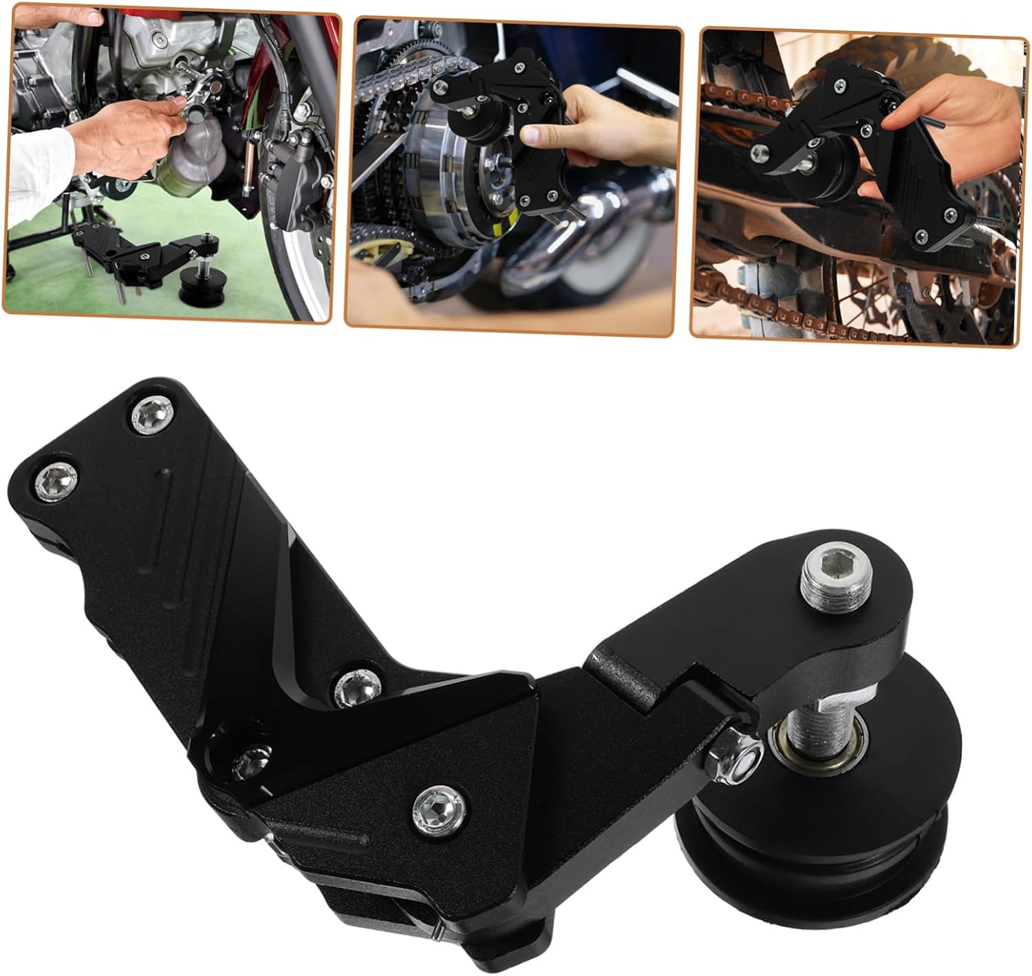 Chain Tensioner Motorcycle Adjuster Durable Accessory for Enhanced Stability and Safety Prevents Chain Slippage Compatible Motorcycles Easy to Use