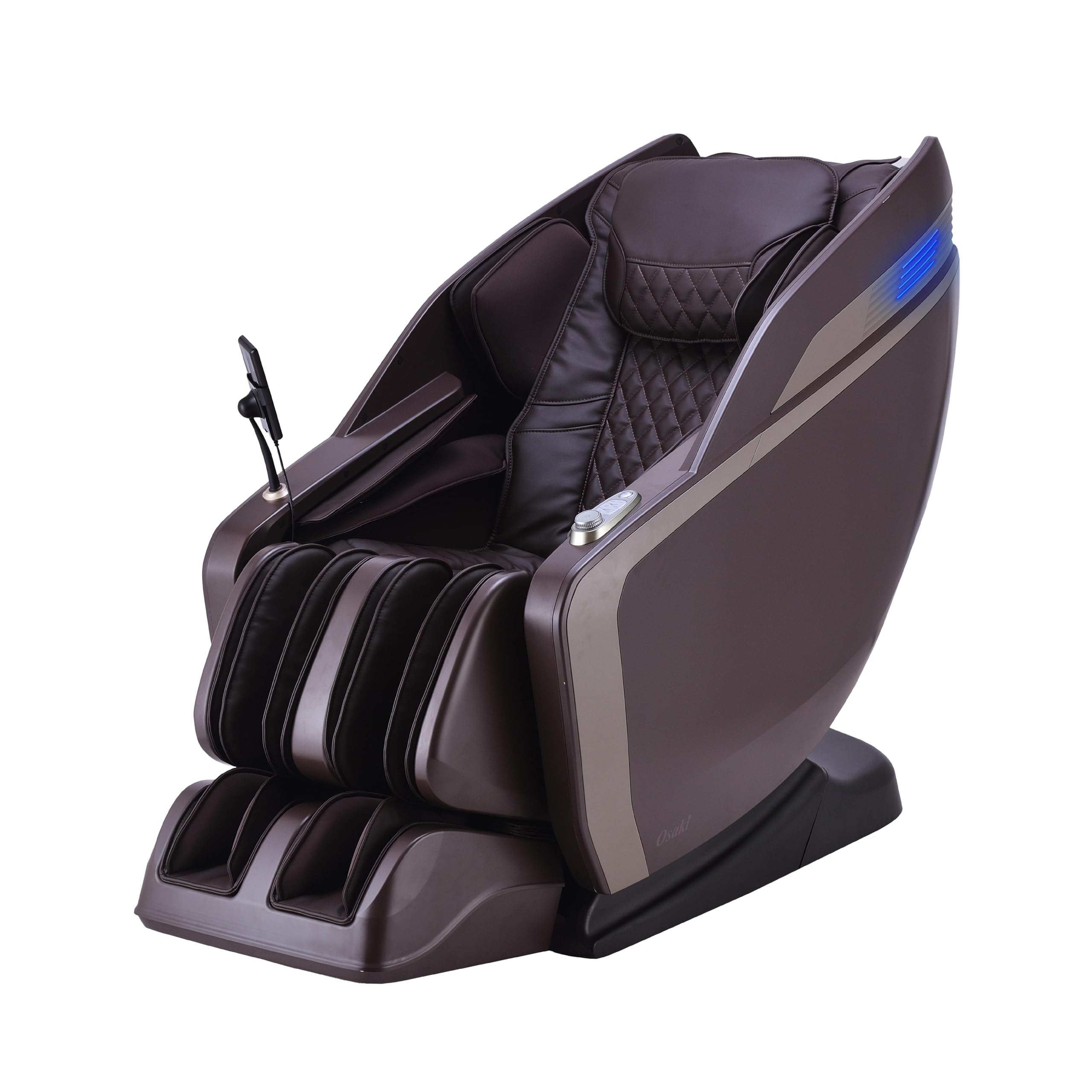 OsakiMonarch Full Body Massage Chair | Zero Gravity 3D SL-Track | Space Saving Technology Recliner| 9 Unique Auto Programs | Bluetooth Connection (LE Brown)
