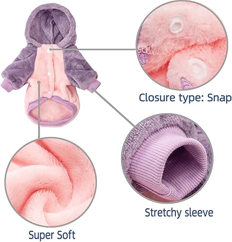 Miniatura 46 de FabriCastle Suéter para perro, paquete de 3 prendas para perros y gatos, chaquetas ultrasuaves y cálidas para mascotas XXS XS para perros pequeños