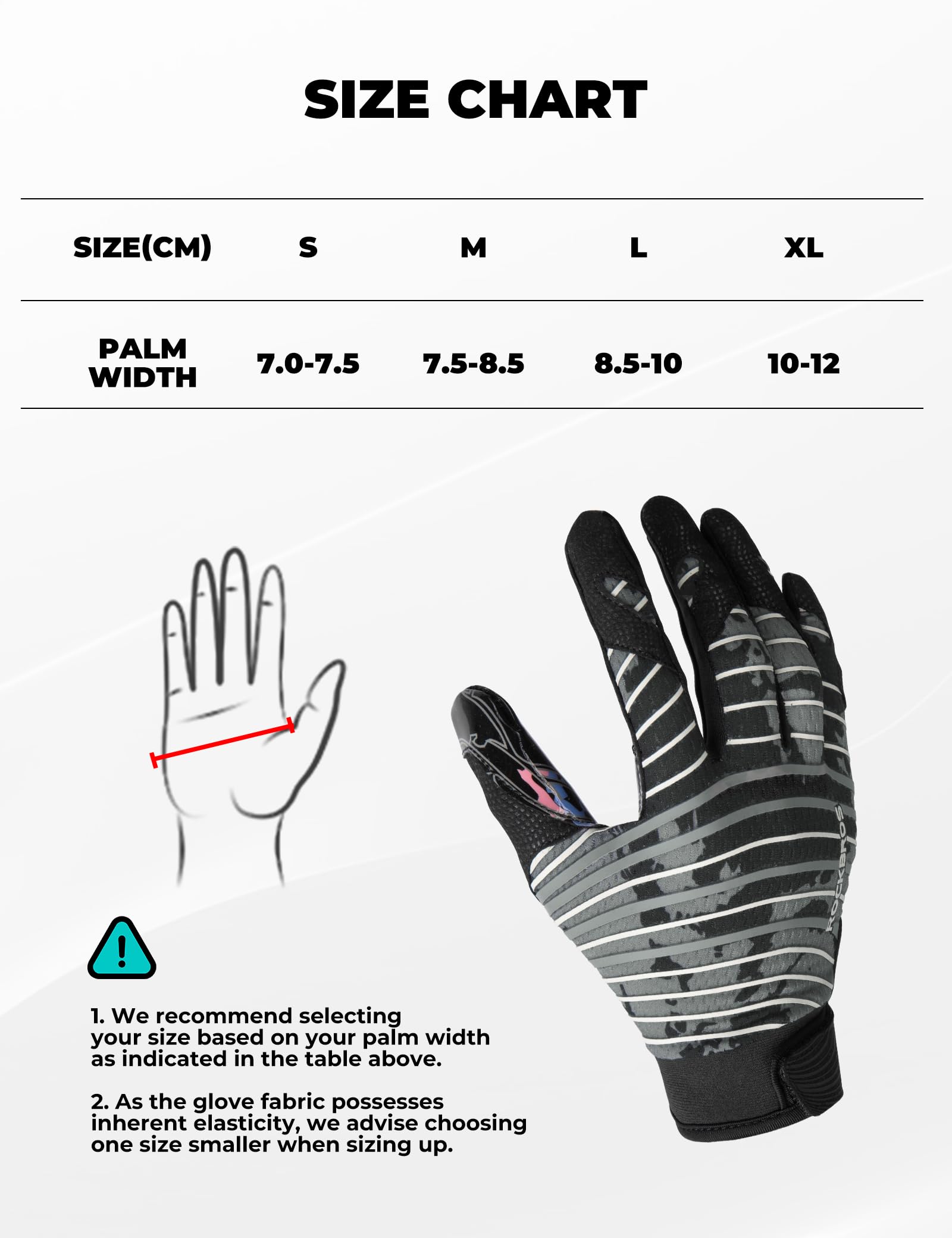 ROCKBROS Gants de Receveur Football Américain Unisexes Respirants, Gants Gardien Foot Adulte Paume PU Antidérapante Maintien Réglable