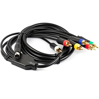 6FT RGBS AV Cable RGB Sync Audio Video RCA Cord for Sega Mega Drive 2 MD2 9pins Plug