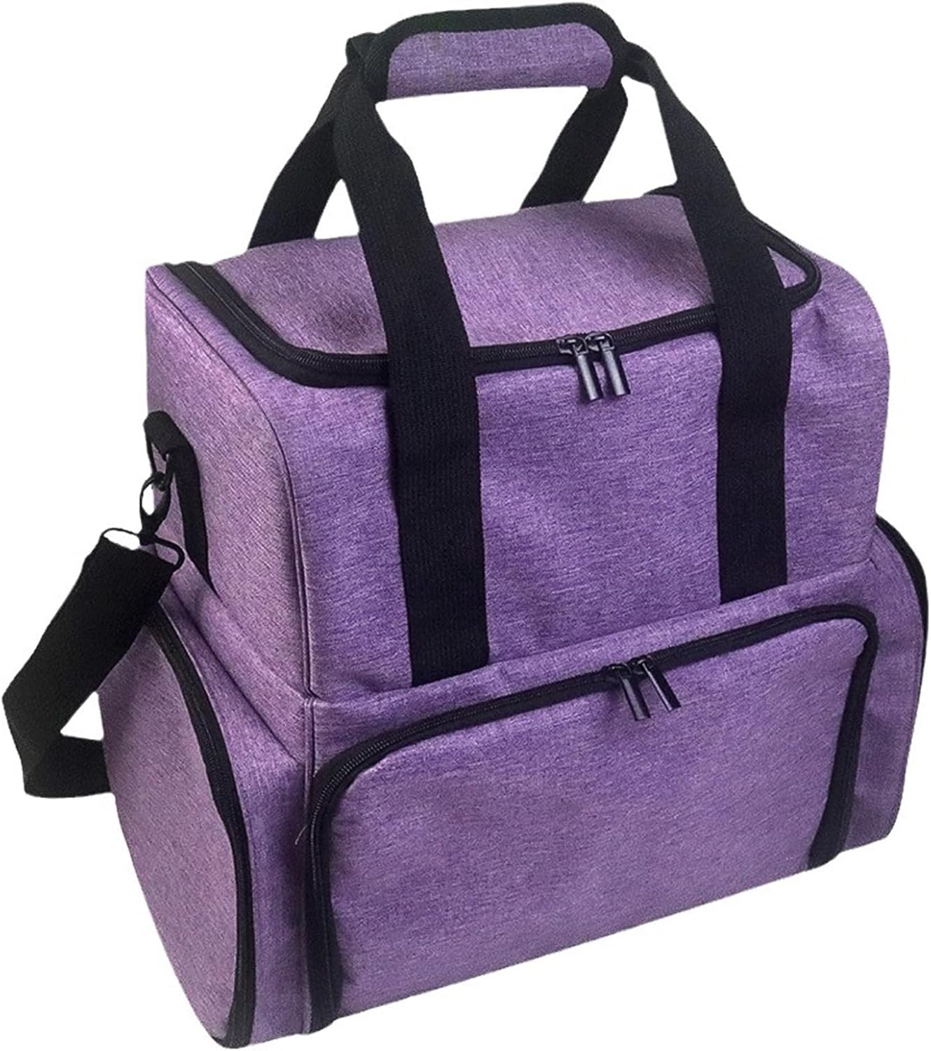 Portable Nails Polish Storage Case for Bottles with Double Layer Manicure Tools Organizers and Nails Dryer Compartment