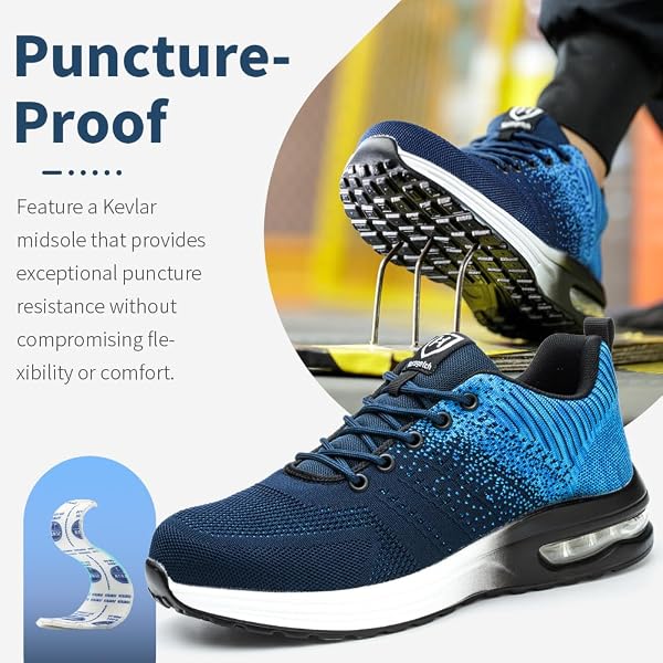 Safety Shoes for Men and Women Work Shoes High Comfortable Safety Shoes - 4