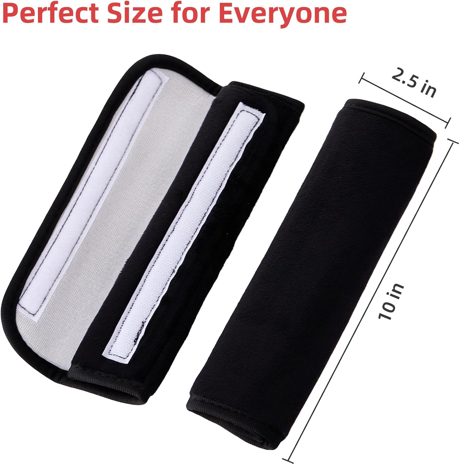 2 Pack Soft Seat Belt Cover Pad with Embroidered Sticker (Passenger Princess) - Comfortable Seatbelt Covers for All Cars and All Ages - Seat Belt Extender Shoulder Pad - Seatbelt Cushion for Backpack