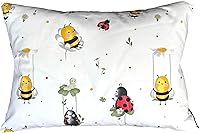 Vista 17 de Funda de almohada de algodón para niños pequeños de 13 x 18 pulgadas, diseño de estrella, funda de almohada de viaje blanca, funda de almohada