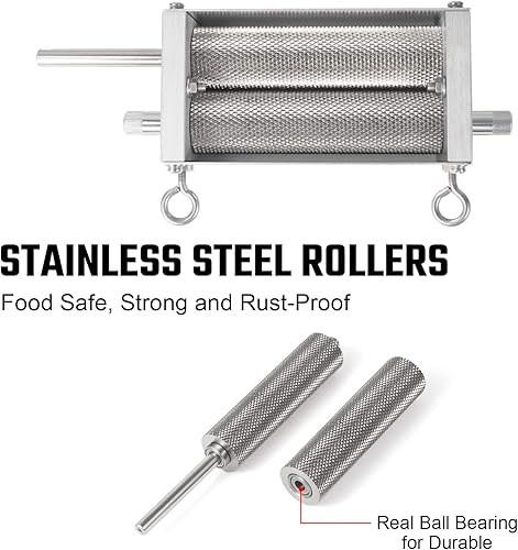 Miniatura 4 de Molino de malta de 2 rodillos, trituradora de grano manual para elaboración de vino, trituradora de cebada de trigo, molino de rodillos de acero