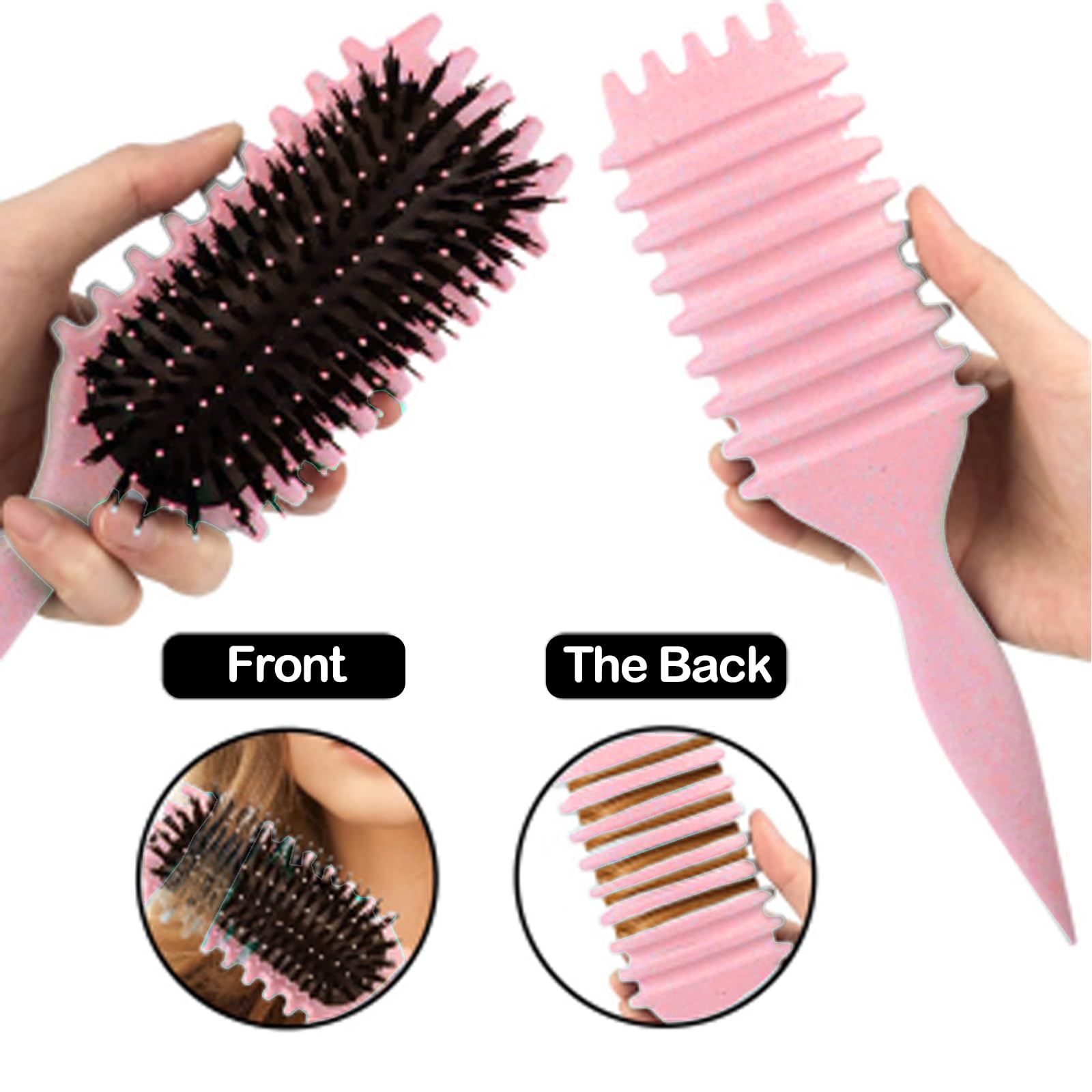 La brosse coiffante longyier rose, conçue pour sculpter et définir vos boucles avec aisance.