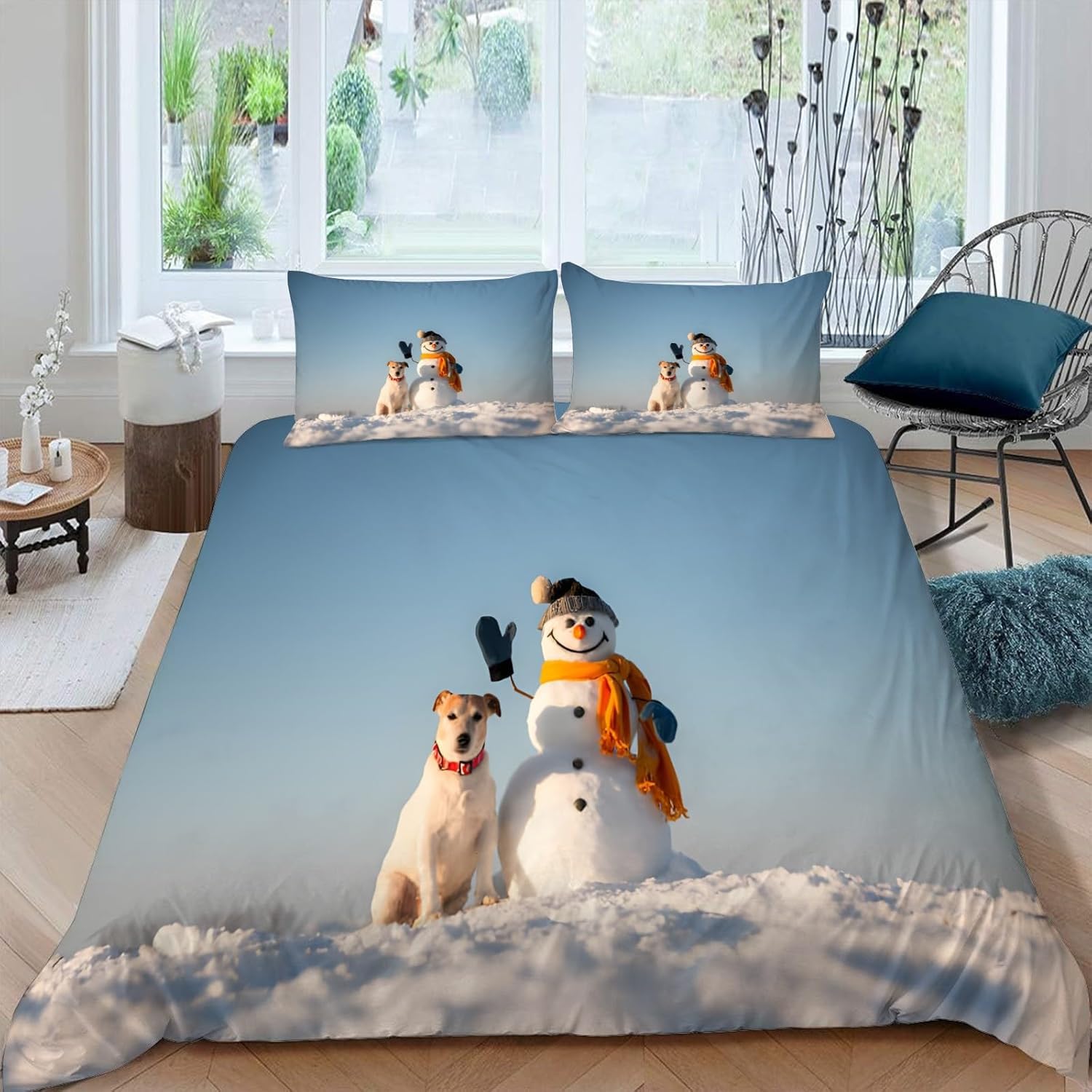 Parure de lit 2 personnes 240 x 260 cm en microfibre douce avec impression 3D haute définition
