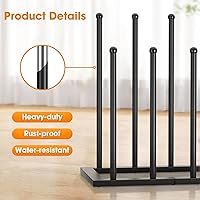 Vista 2 de Urban Deco Free Standing Shoe Racks, Boot Organizer for Tall Boots, Black Metal Boot Rack Fit for 4 Pairs, Shoe Organizer for Dorm Room, Entryway