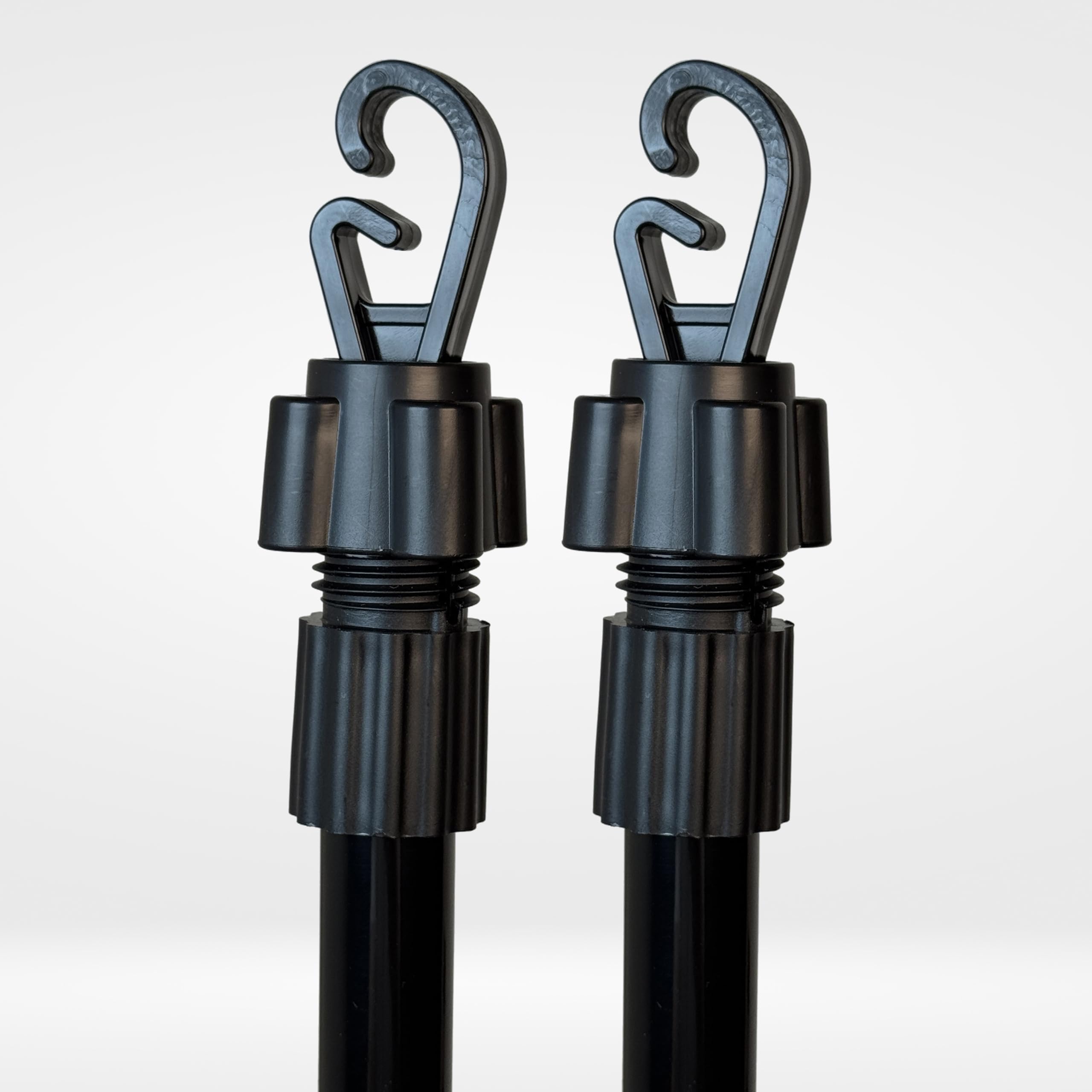 BPIL 2X Heavy Duty Metal Telescopic Extendable Home Garden Washing Line Clothes Laundry Support Pole Props Outdoor Indoor Airer Rope String Extenedable from 1.3 to 2.6M