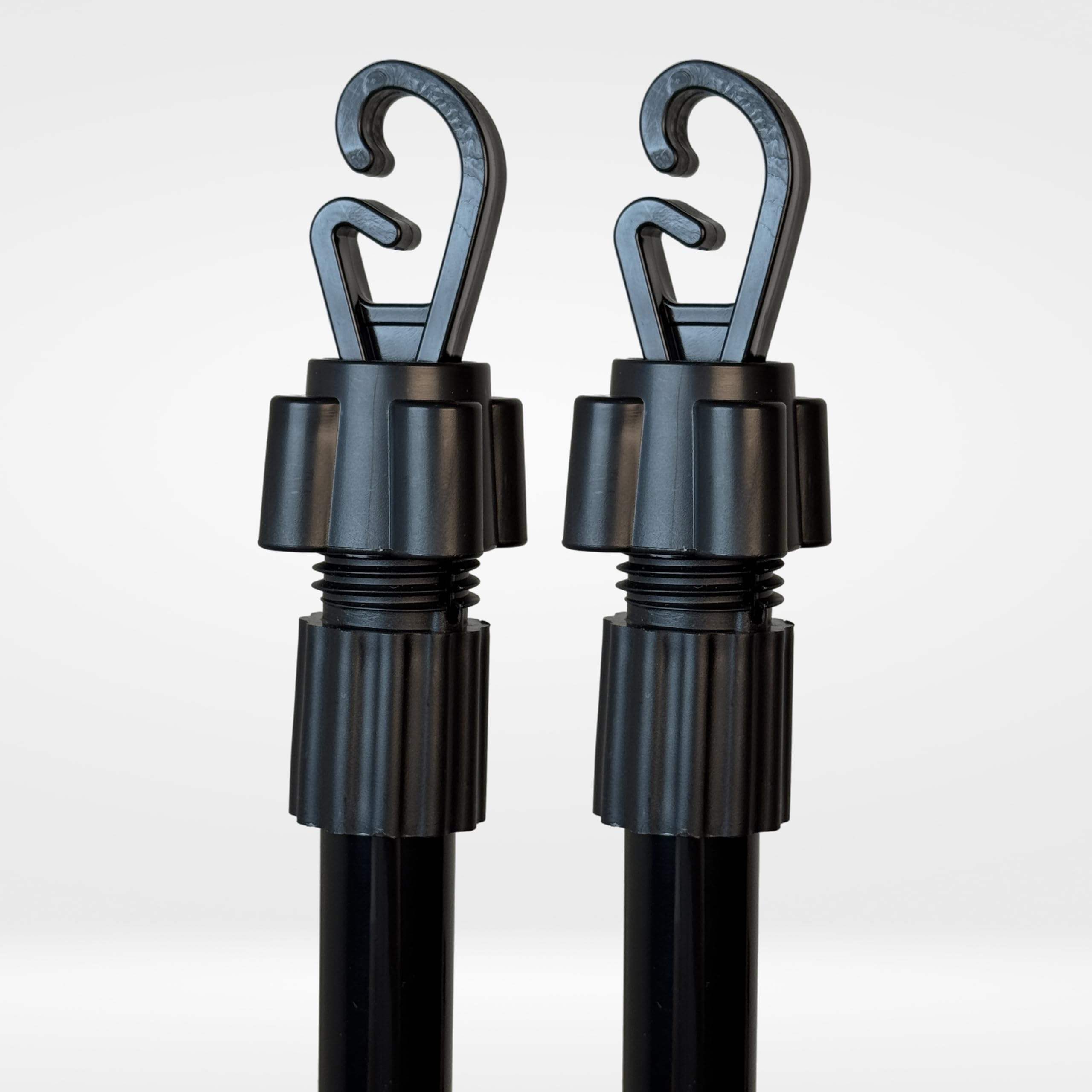 2X Heavy Duty Metal Telescopic Extendable Home Garden Washing Line Clothes Laundry Support Pole Props Outdoor Indoor Airer Rope String Extenedable from 1.3 to 2.6M