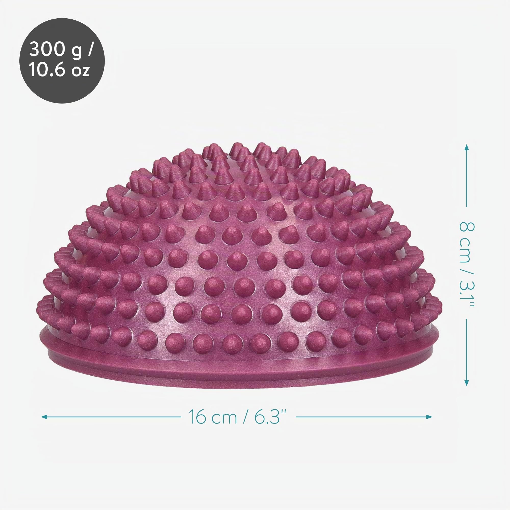 Navaris semisfera a Riccio pedana Equilibrio - 2X igel Balance Altezza 8cm per Esercizi Fitness Yoga Pilates coordinazione - Cuscino in Diversi Colori