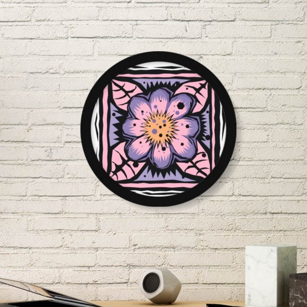 Peintures stickers muraux pour habiller un mur vide avec cadre rond