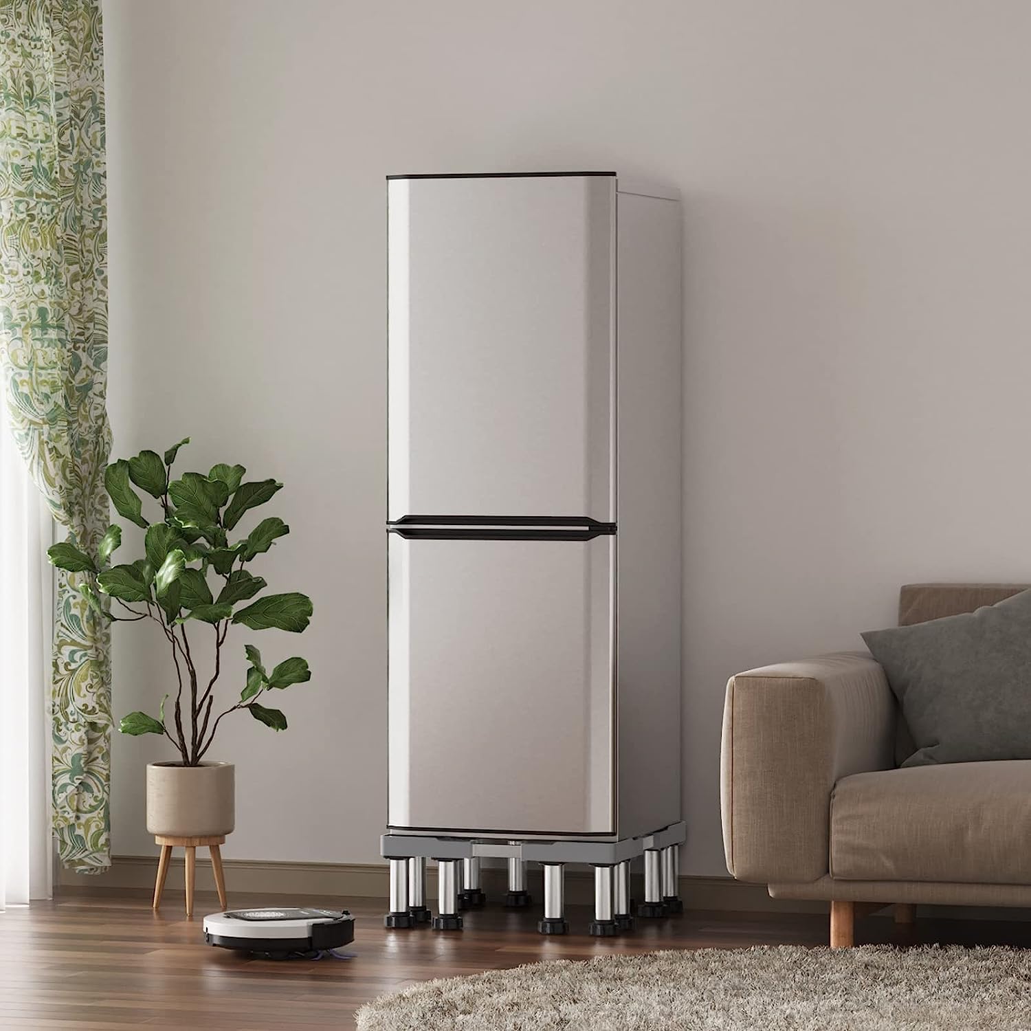 Base Regolabile Per Lavatrice DEWEL - 12 Piedi, Portata 500kg, Altezza 18-20cm, Per Lavatrici, Asciugatrici E Frigoriferi - Foto 9