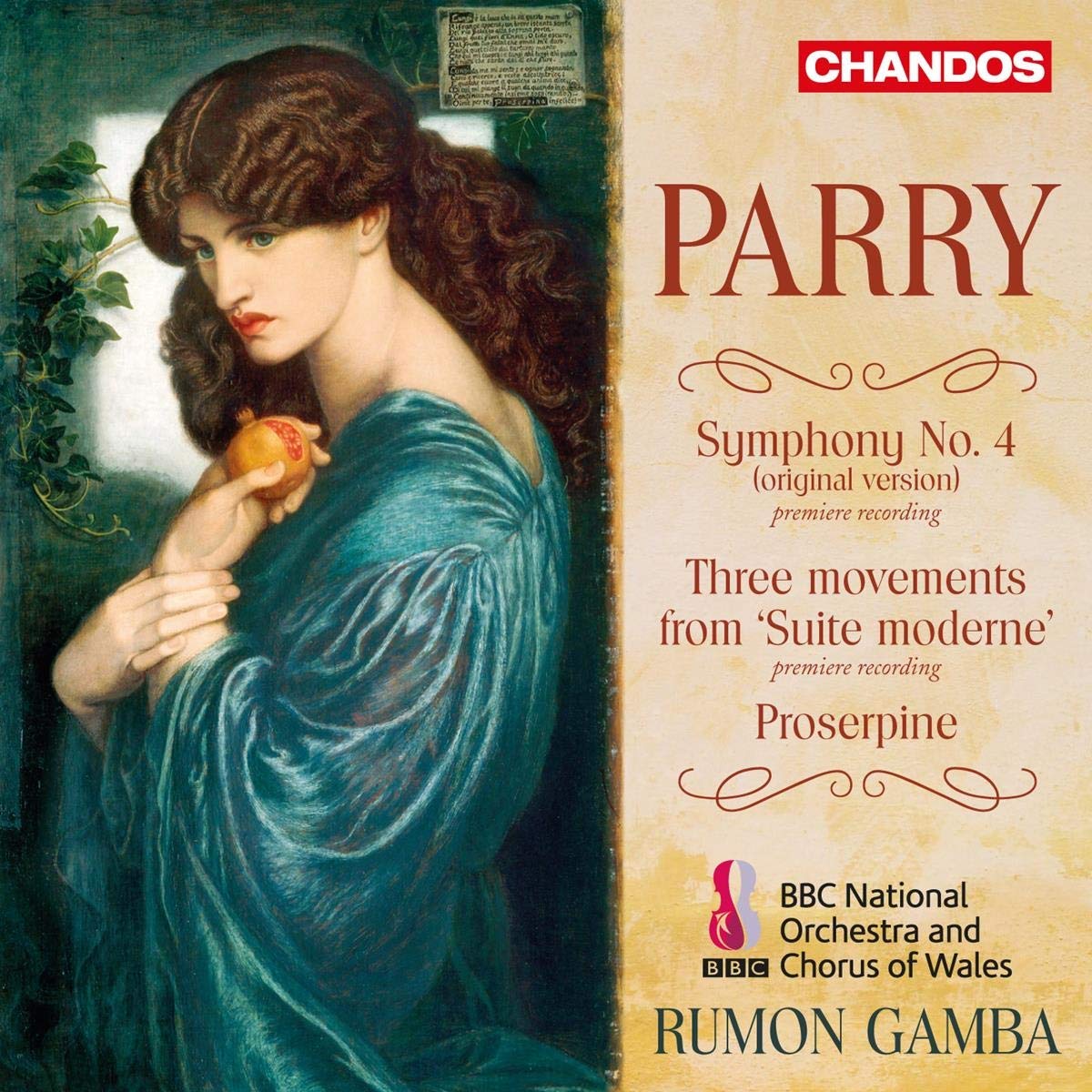 Sir Charles Hubert Hastings Parry: Symphony No. 4, Movements from 'Suite Moderne', Proserpine