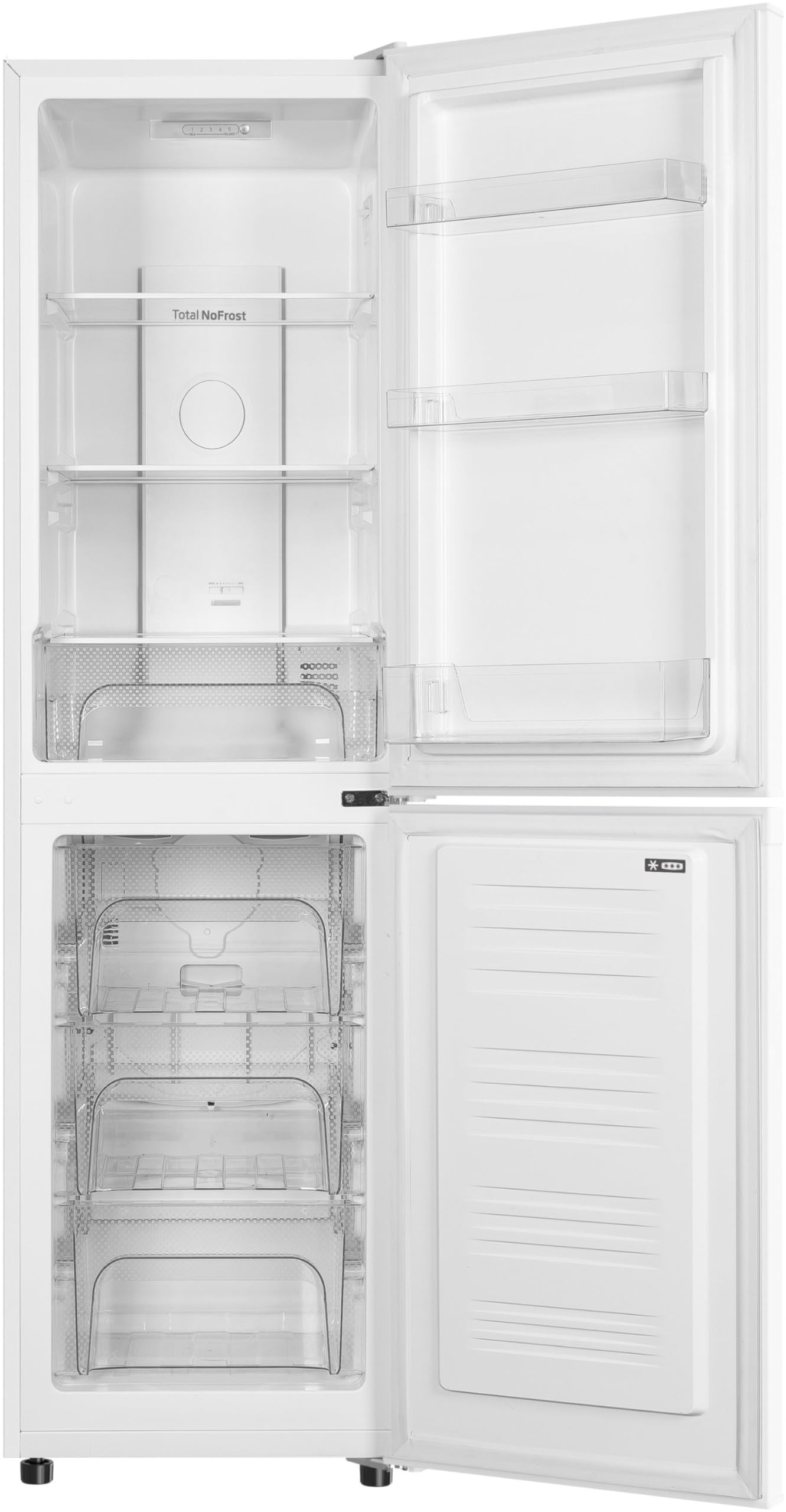 Continental Edison Réfrigérateur congélateur bas CEFC193NFW3 - Classe E - 193 L - L48 x P57,5 x 154cm - Blanc