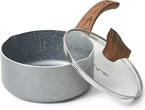 Cyrret 3 Quart Saucepan with Lid, Nonstick Sauce Pan with Lid, Granite Sauce Pans Milk Pot with Lid, Oven Safe Saucepans Soup Pot for Cooking, All Stoves Compatible, PFOA Free Sauce Pot