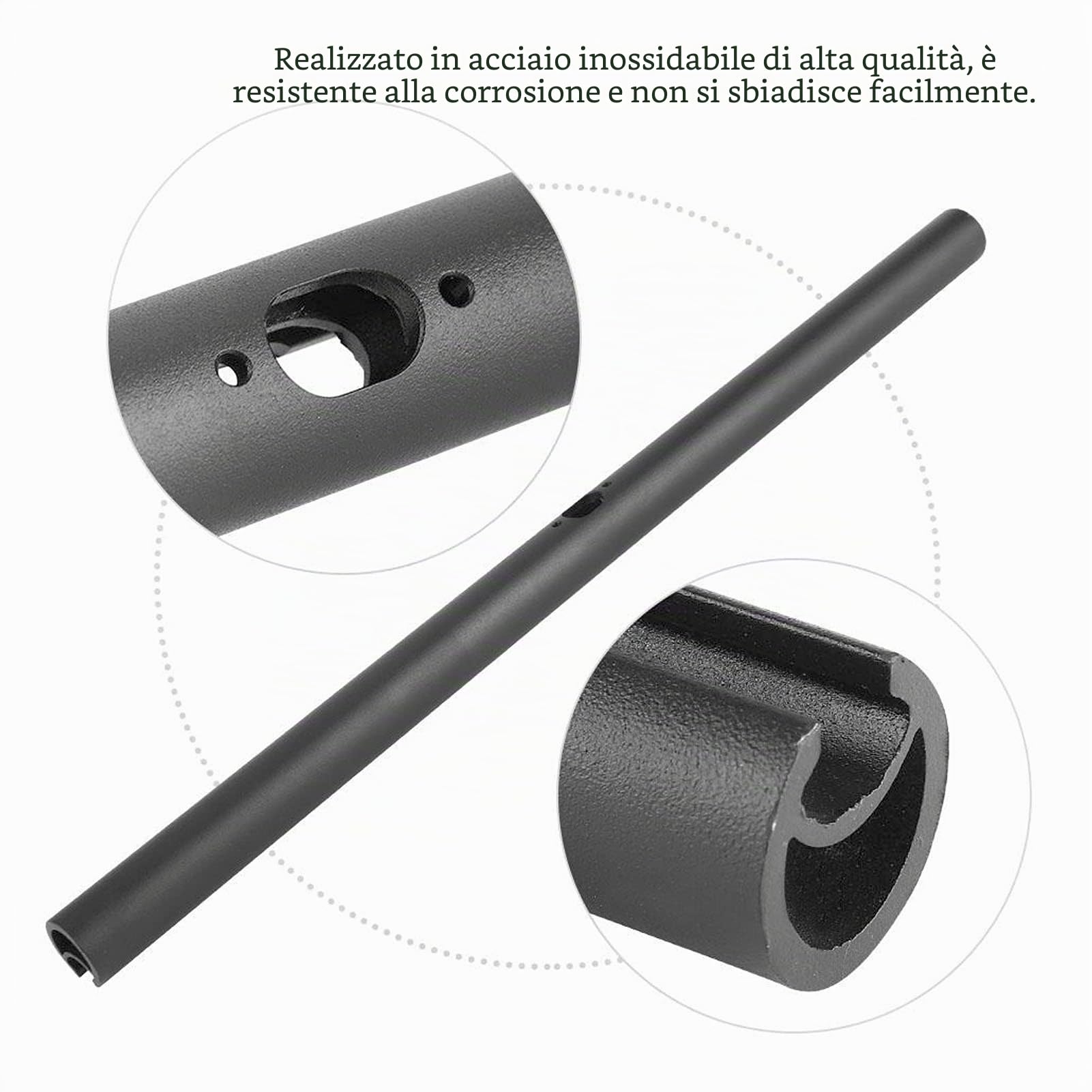 Manubrio per Scooter Elettrico, Manubrio Universale Durevole in Acciaio Inossidabile antiruggine Resistente alla corrosione per Scooter Elettrico Mijia M365