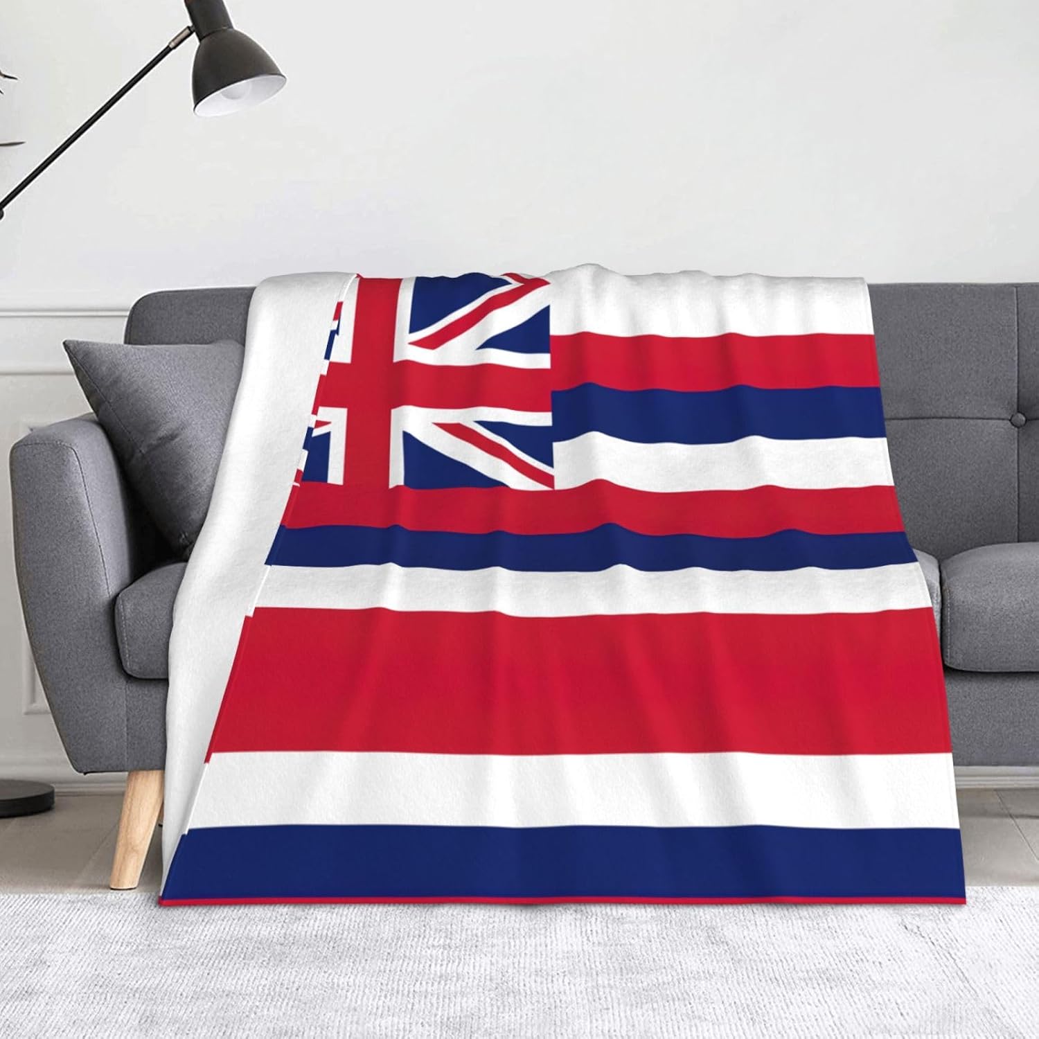 Hawaii Flag Print Cozy Soft Blankets Warm 50x60 in Lightweight Blanket for Camping Travel