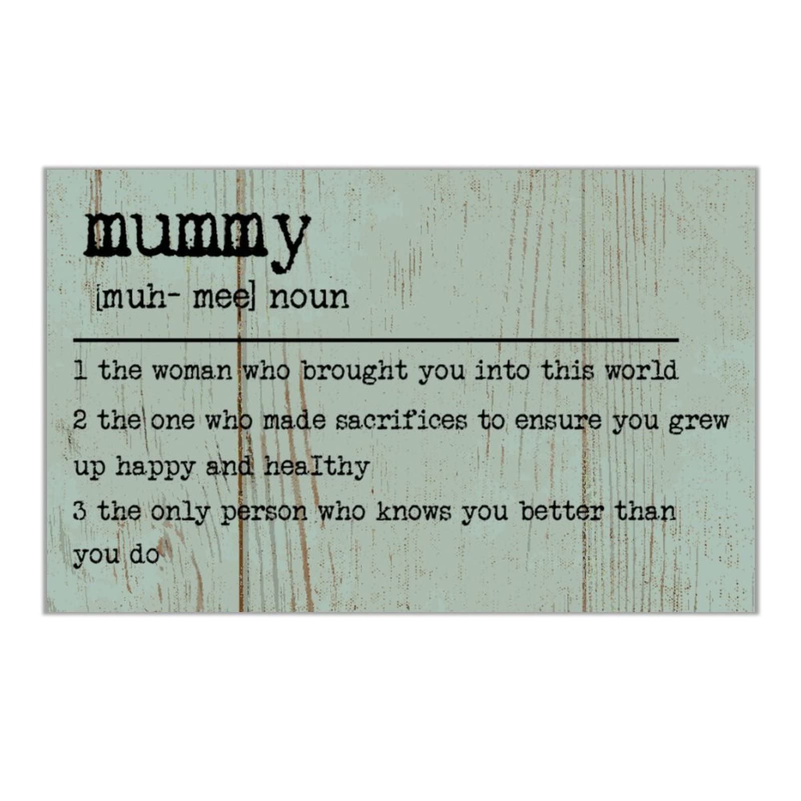 Panneau en bois Mummy Definition Evans1nism décoration murale