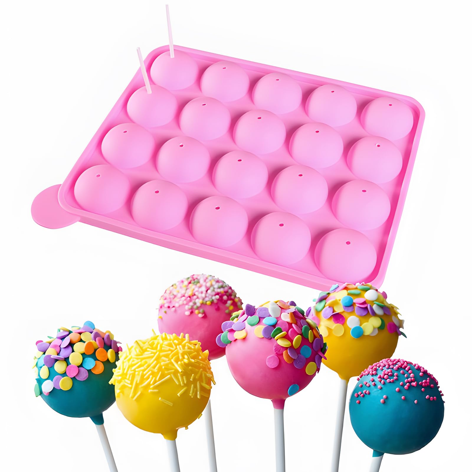 Cake Pop Maker Kit with Easter Cake Pop Mold Cake Pop Stand Chocolate Candy Melting Pot Muffin Cupcakes Lollipop Sticks Piping Bags and Tips Set